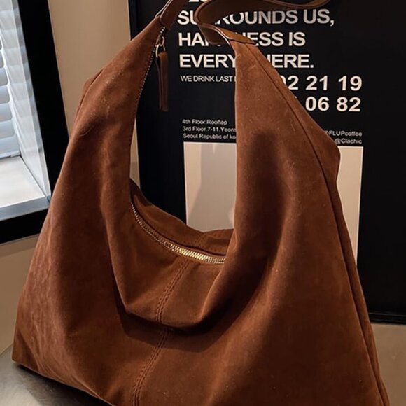 Slouchy Suede Shoulder Bags For Women Underarm Bag Womens Tote Bag Work Purses C - Picture 4 of 6